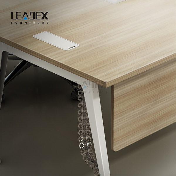 Product Image of LEADEX office furniture Freestanding Desk with Fixed PedestalL Shape Freestanding Desk